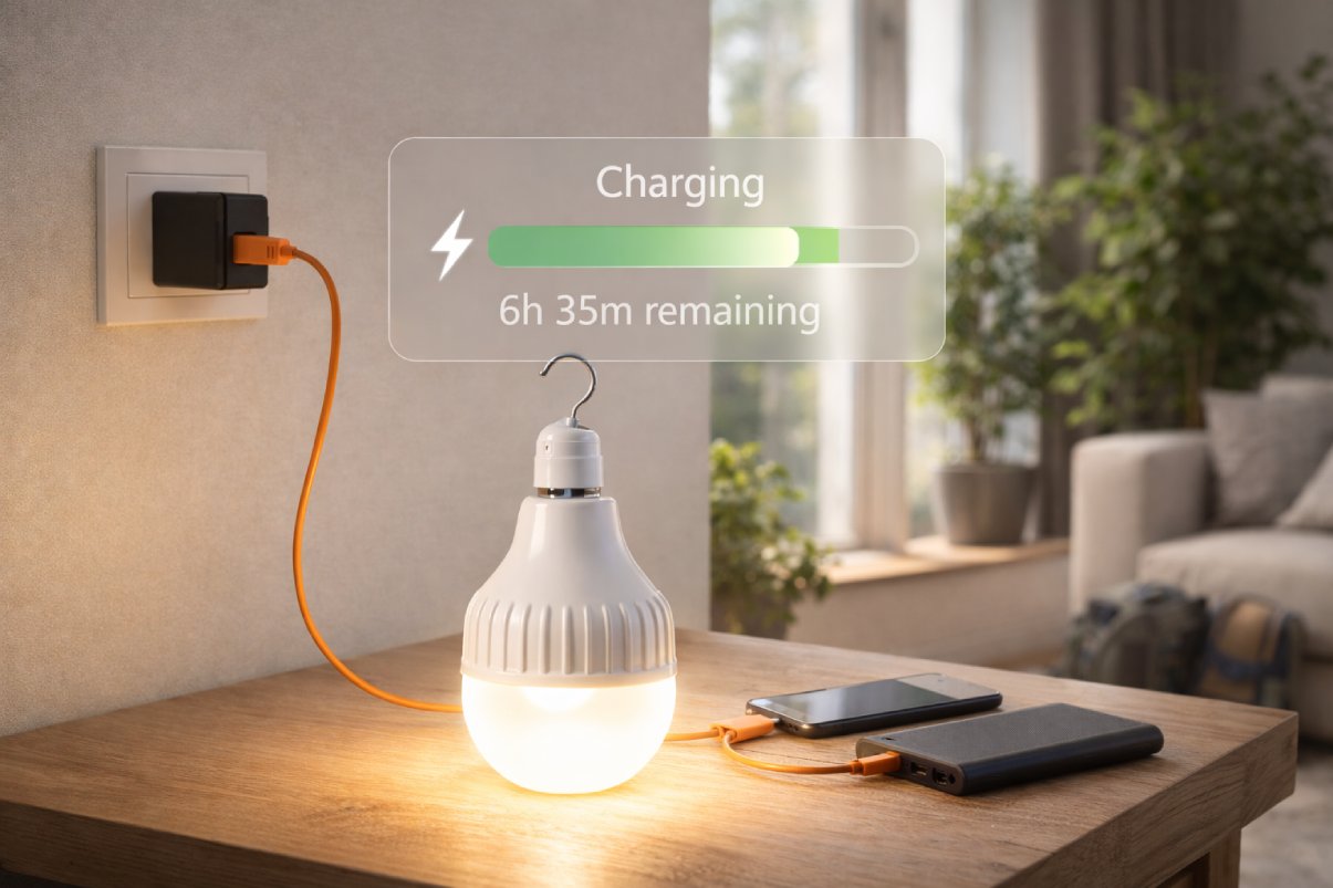 لامپ شارژی چقدر باید شارژ شود