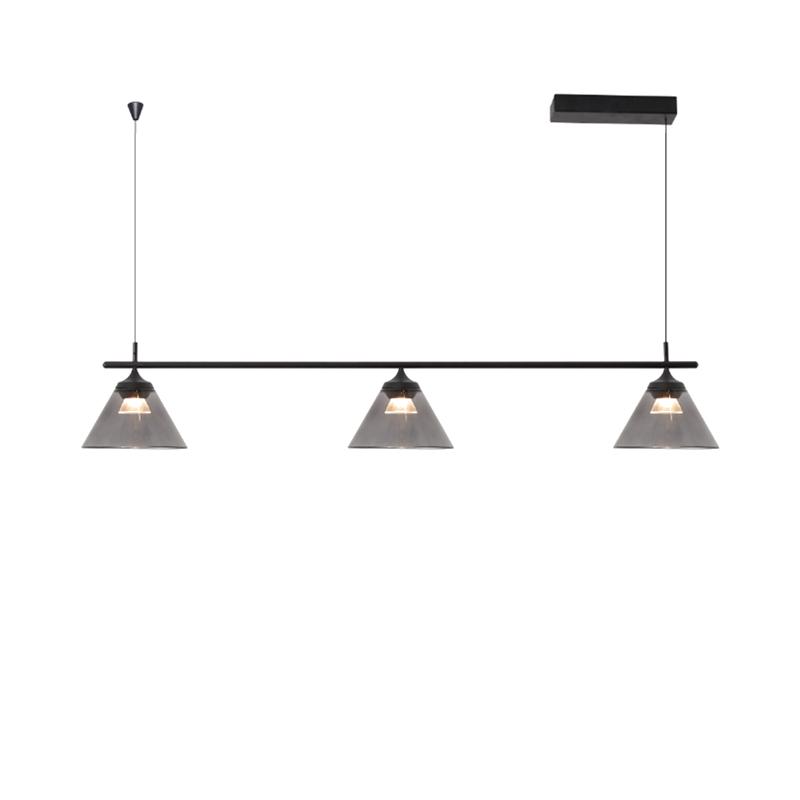 چراغ آویز خطی شیشه ای سه شعله کد CR18